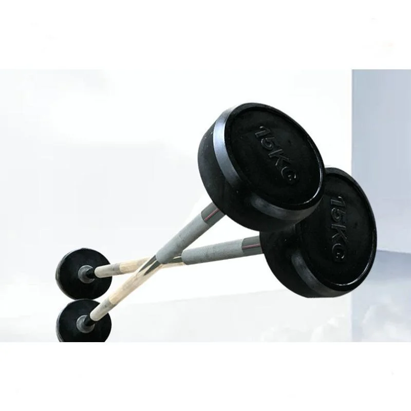 Ab-02 Gute Qualität Sportgeräte Feste Gummi Gerade Langhantel Fitness Gewichtheben Barbells