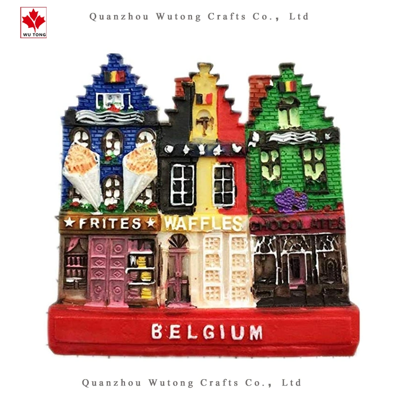 Chocolate Belgium Magnets Refrigerator Stickers Resin 3D Funny City Tourist Souvenirs Magnetic