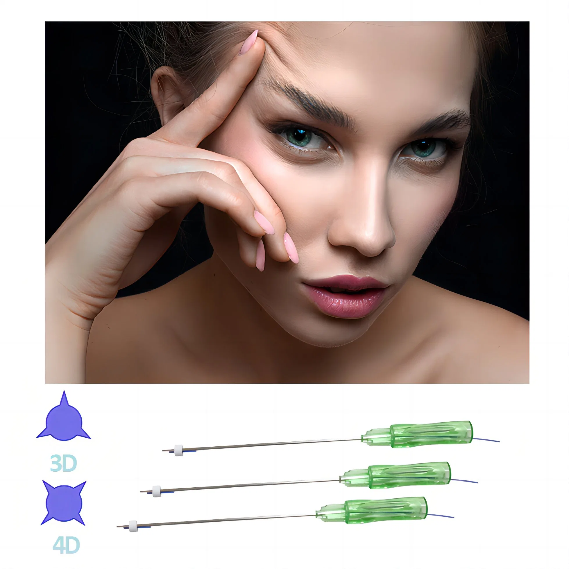 Hot Selling Korea Ultra V Line Lifting 4D 6D Cog Blunt Cannula Pdo Lifting Thread 21g19g for Cheek Eyebrow Lifting