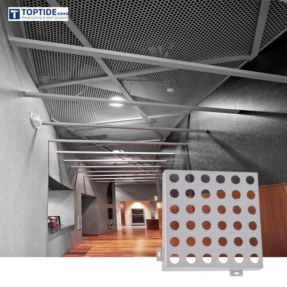 Laser Cutting Decorative False Ceiling Panel Manufacture Perforated Aluminum Ceiling Board