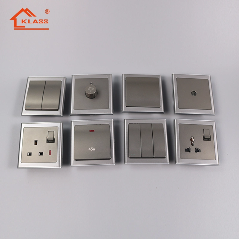 New Design Push Button Switch with PC+Stainless Steel Panel Material