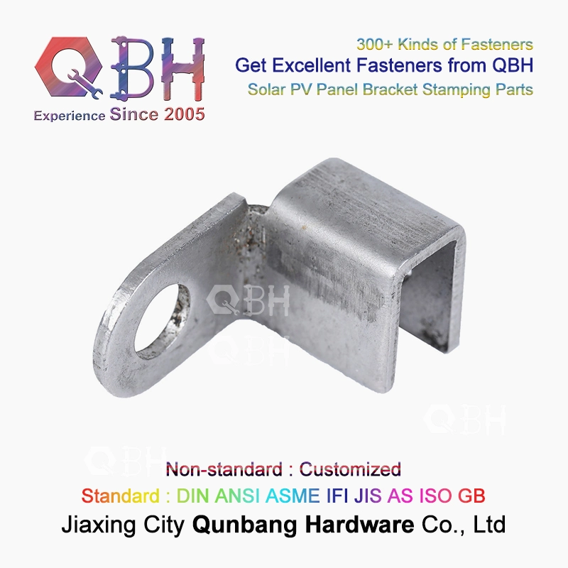 Qbh Customized Stainless Steel Photovoltaic PV Solar Energy Power Panel Bracket Rack Stent Stand Non-Standard Stamping Pressing Spare Parts Metal Washers