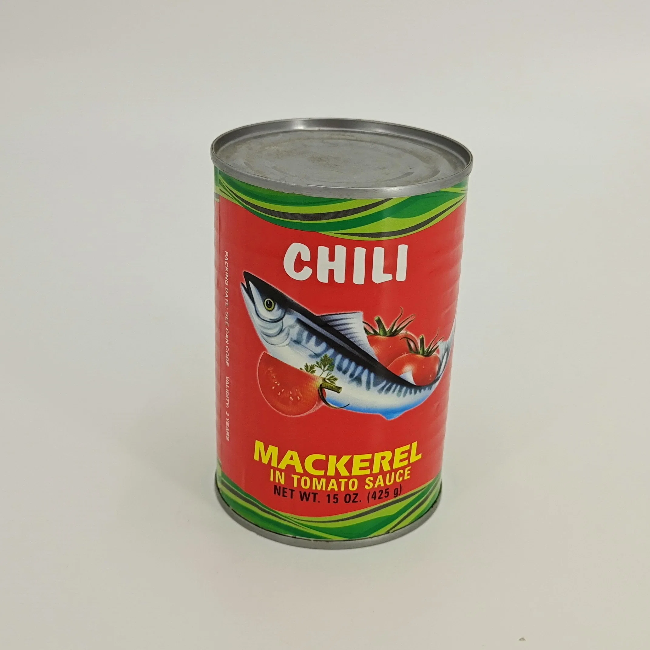 155g Paper Label Canned Mackerel Fish Food for Export to Bukina Faso