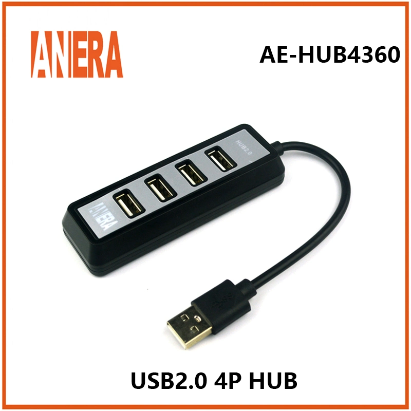 Anera Nouveau Hub USB 3.0 2.0 à Haute Vitesse Mince et Léger avec 4 Ports et Câble pour Ordinateur Portable PC