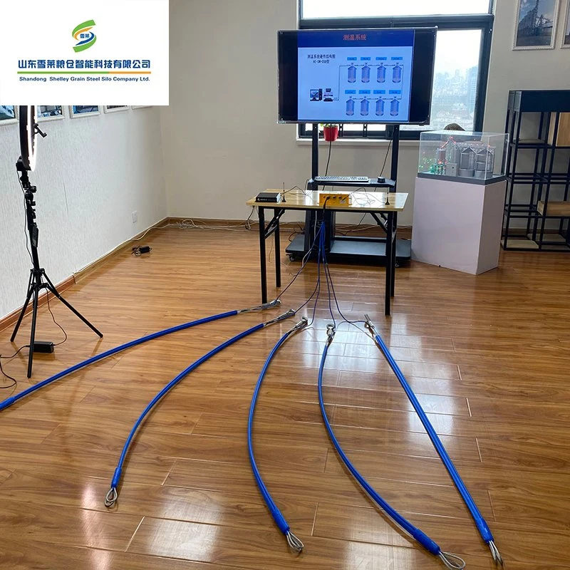 Wireless Transmission Temperature Humidity Monitoring Cables with Sensors Used in Grain Steel Silos