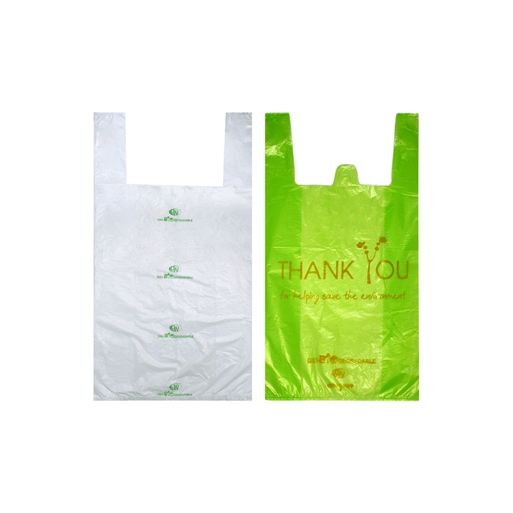 HDPE Food Grade Biodegradable T Shirt Plastic Bag Wholesale on Roll