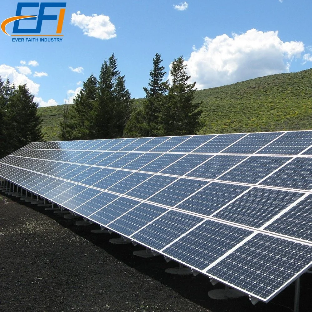 Solar Ground Mount Steel Panel Ground Stand Solar System Ground Based