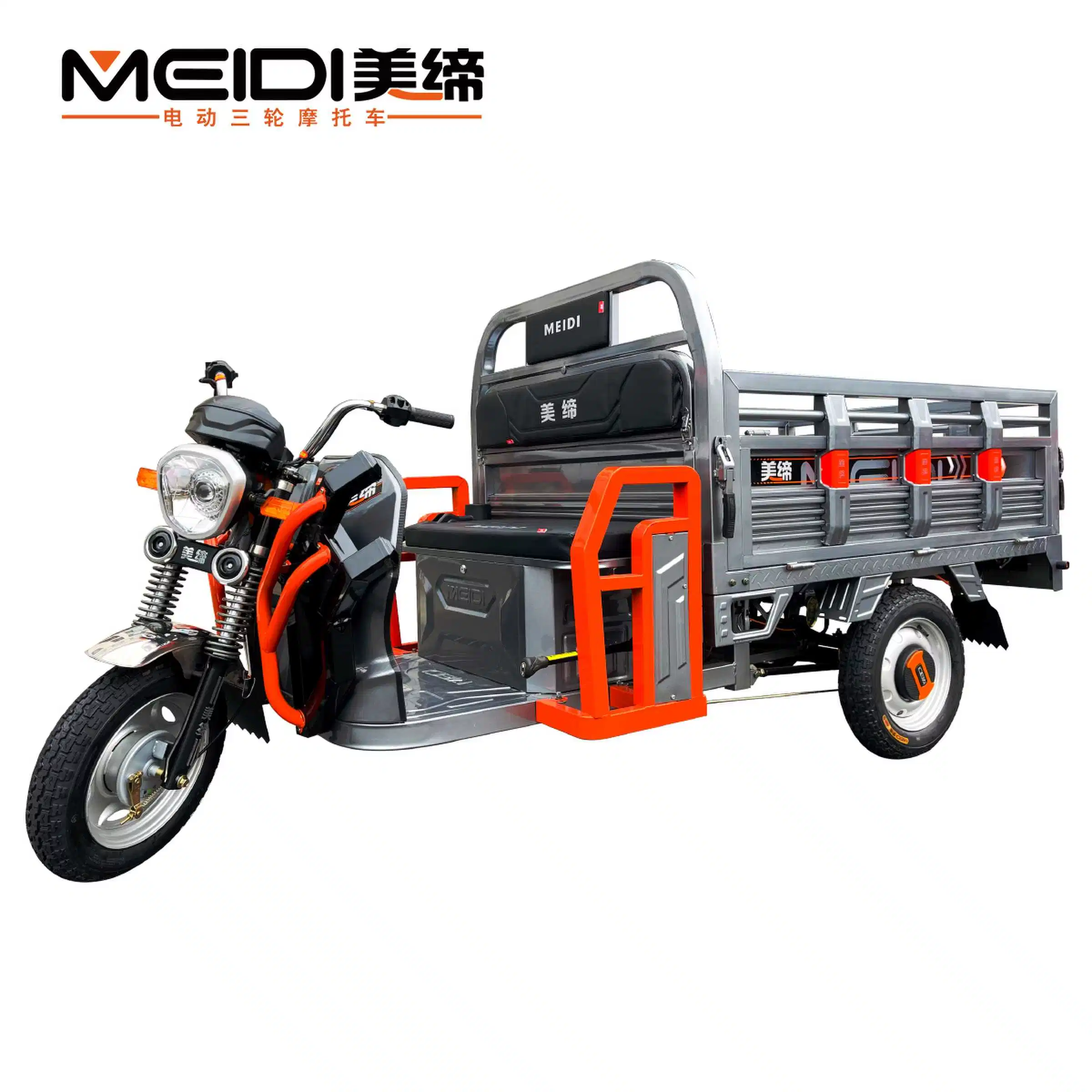 Direct-to-Consumer Red Electric Tricycles for Agricultural Cargo Operations