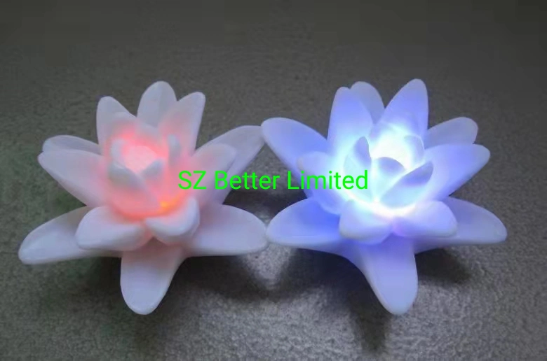 LED Colorful Floating Lotus Night Light Water Sensor LED Floating Lotus Candle