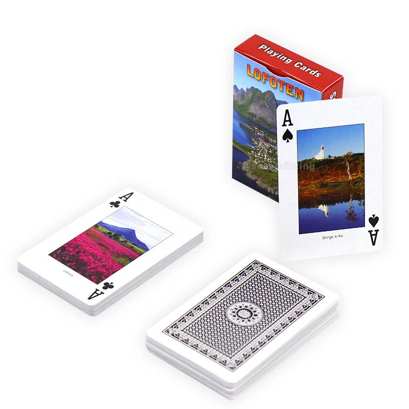 Fabricant de jeu de cartes personnalisé Créez un jeu de cartes personnalisé avec Box Full Color jeu de poker des deux côtés impression de cartes de jeu