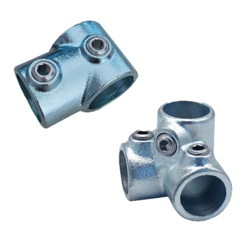 Heavy Duty 101 Short Tee Pipe Fittings with SS304 Screw Key Clamp Structural Fittings