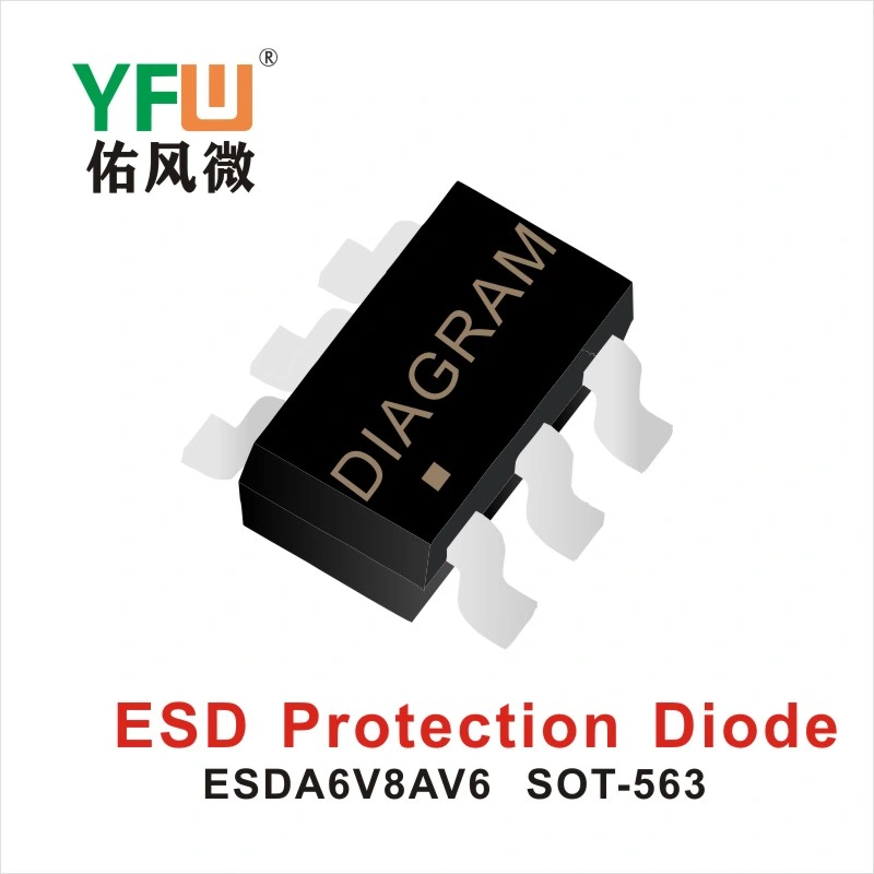 Diodo ESD TV Sot-563 Esda6V8AV6