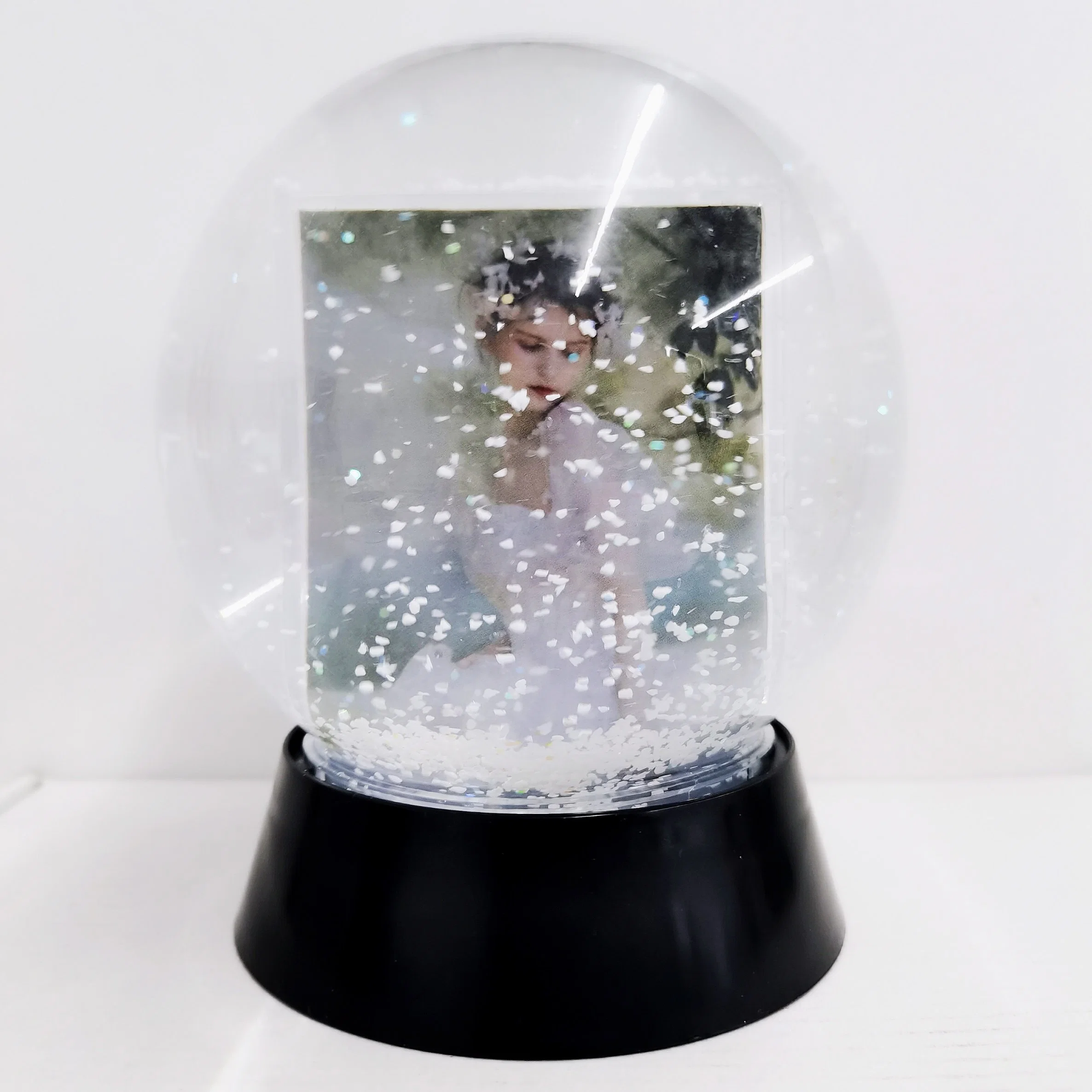 Startseite Dekoration Schneekugel Souvenir Insert Bilderrahmen Glas Schnee Wasserkugel