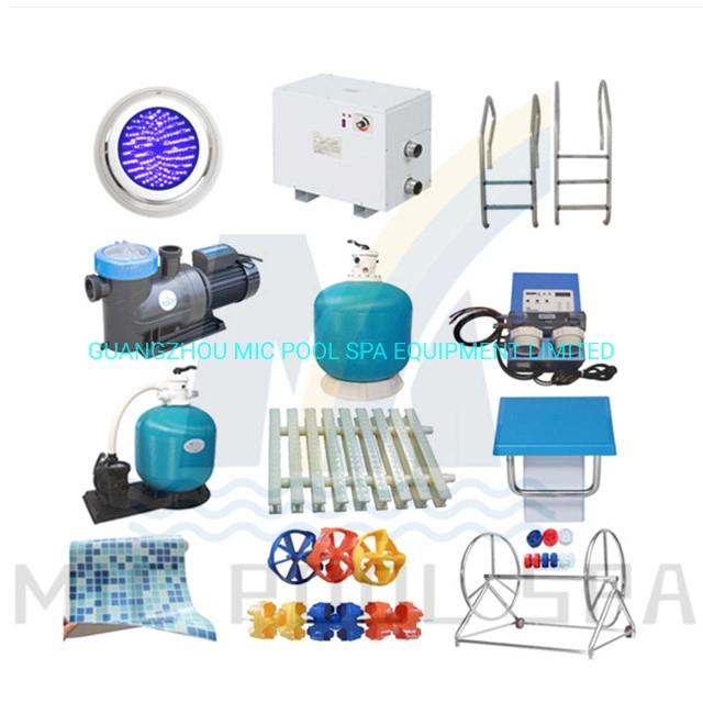 China Manufacturer Professional Full Set Swimming Pool Equipment, Filter/Pump/Pool Heater/Pool Light/PVC Accessories