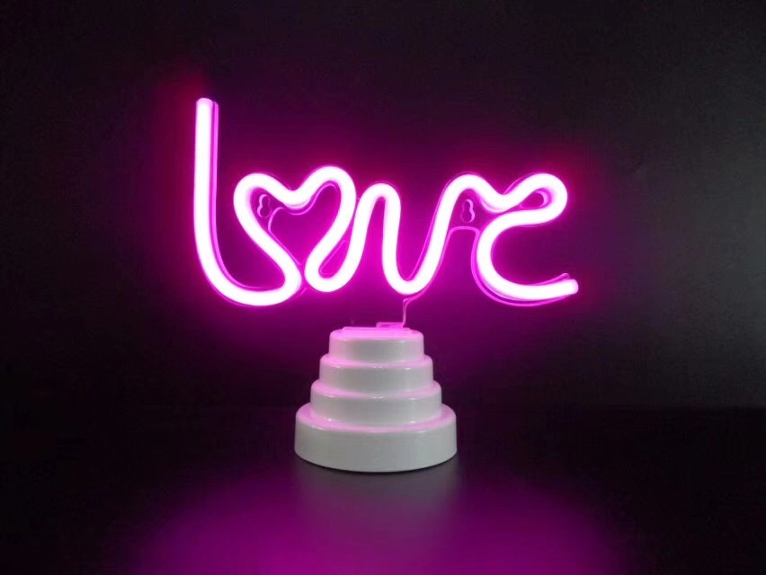 Love Shape Acrylic Advertising LED Neon Sign Neon Light