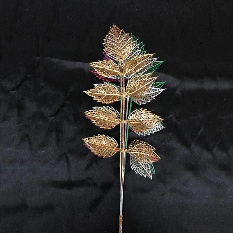 Artificial Glitter Leaves Fake Plants Branches Leaf Christmas Tree Picks