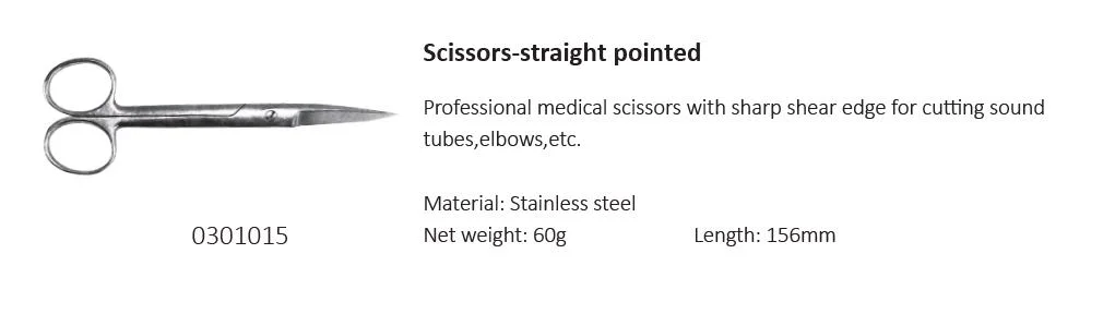 Acero inoxidable profesional Scissors-Straight señaló