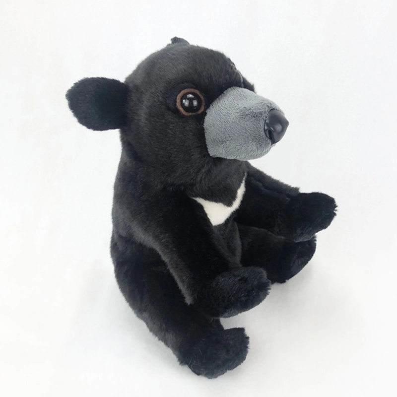 20cm Soft Furry Plush Teddy Wild Toy Lovely Black Bear Stuffed Animal