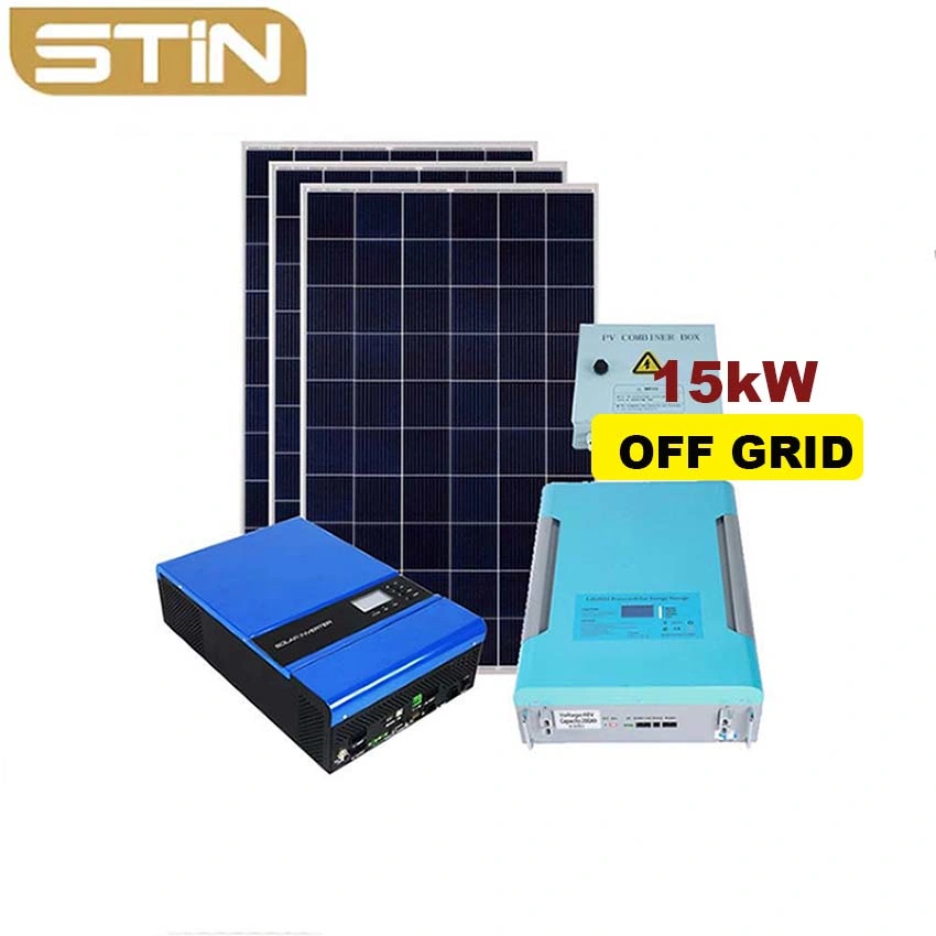 Complete Solar System 15kw 15000W Mini Home Power Solar System Solar Panel Set for House with Lithium Battery