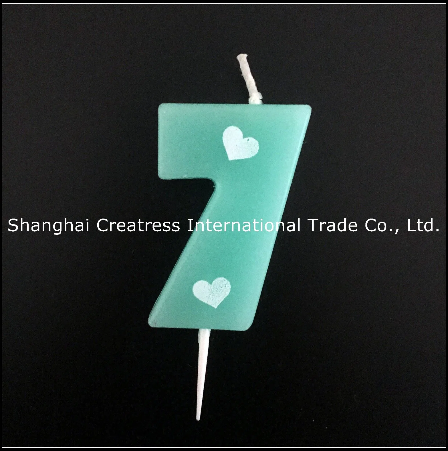 Brc Approved Factory Heart Printed Number 7 Candle Light Green Online