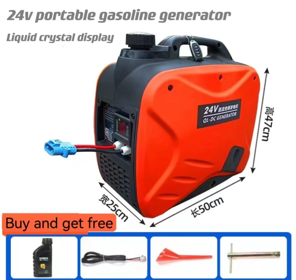 24V Trucks Parking Air Conditioning Gasoline Generator Portable Silent Model