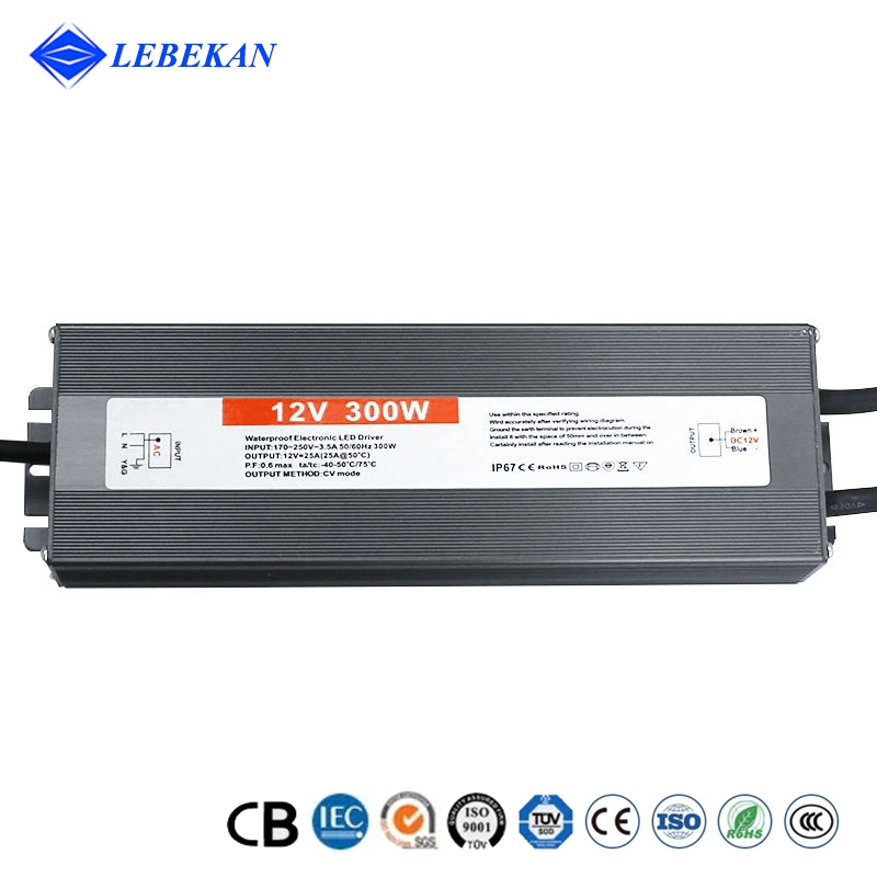 12V 24VDC 250W 300W Industrial DC Regulated Waterproof Power Supply