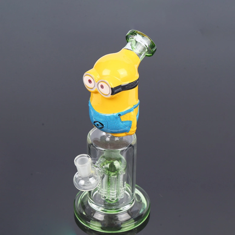 Yellow Cartoon Character DAB Rig Tree Percolator Small Glass Water Pipe