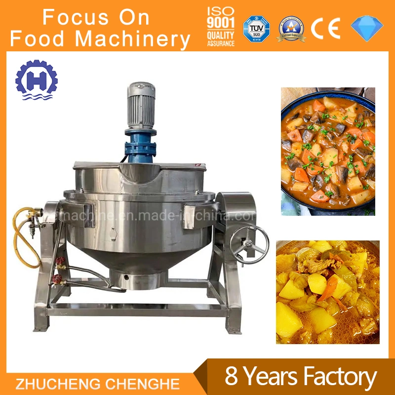 Stainless Steel Milk Wheat Soybean Jacketed Kettle Mixer Boiler