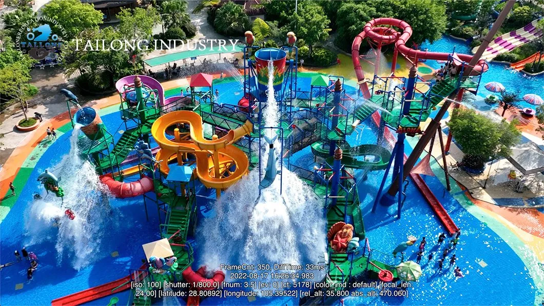 Interactive House Water Slide of Amusement Water Park Water Play Equipment