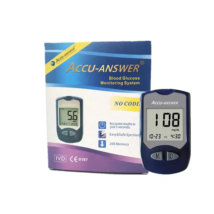 Portable Bluetooth Transmission Less Blood Fast Speed Home Diabetes Blood Glucose Monitor Glucometer