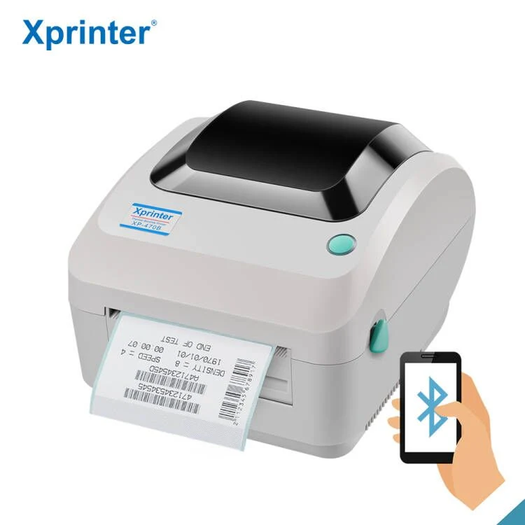 طابعة Xprinter XP-470B ذات الملصق الحراري مقاس 4 بوصات بدقة 203 DPI مع USB Bluetooth WiFi اختياري