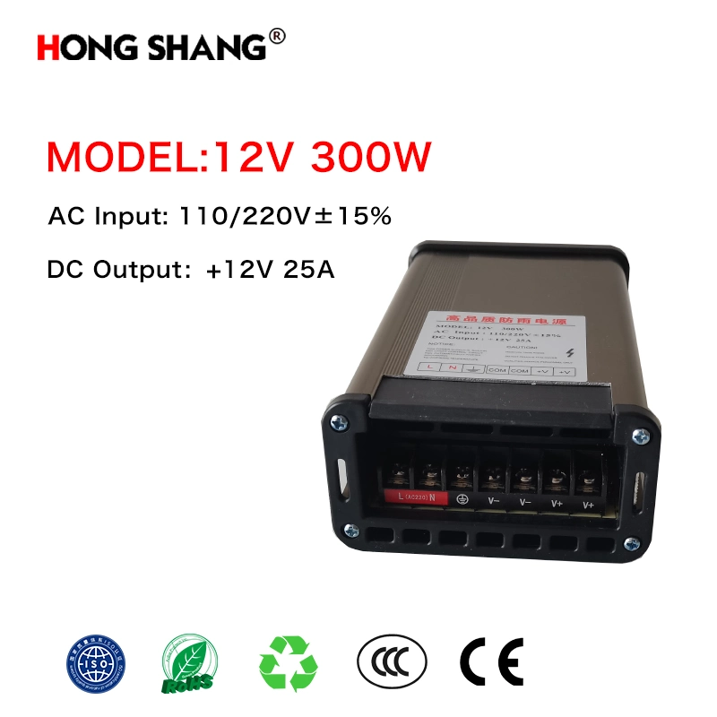 Rain Proof 60W/100W/200W/400W Constant Voltage DC 12V 5A LED Driver CE Certification Rainproof Switching Power Supply