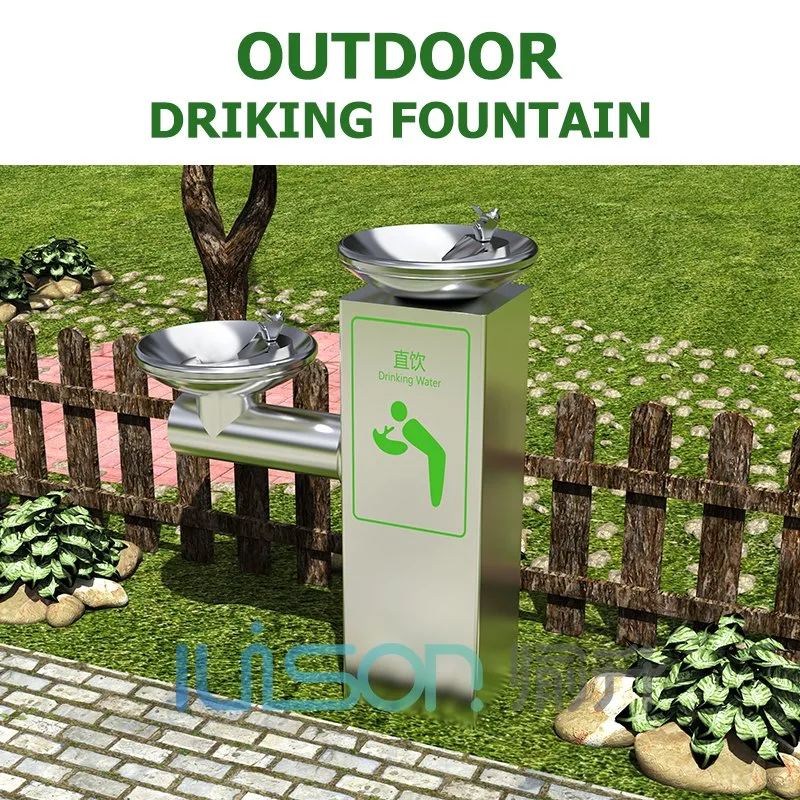 Floor Standing Stainless Outdoor Drinking Fountain for Park Street Water Dispenser