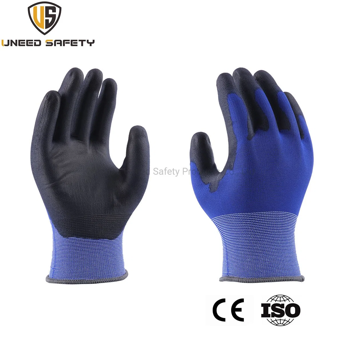 Garden Work Palm Nylon Durable PU Coated Anti Static Safety Woman Work Gloves