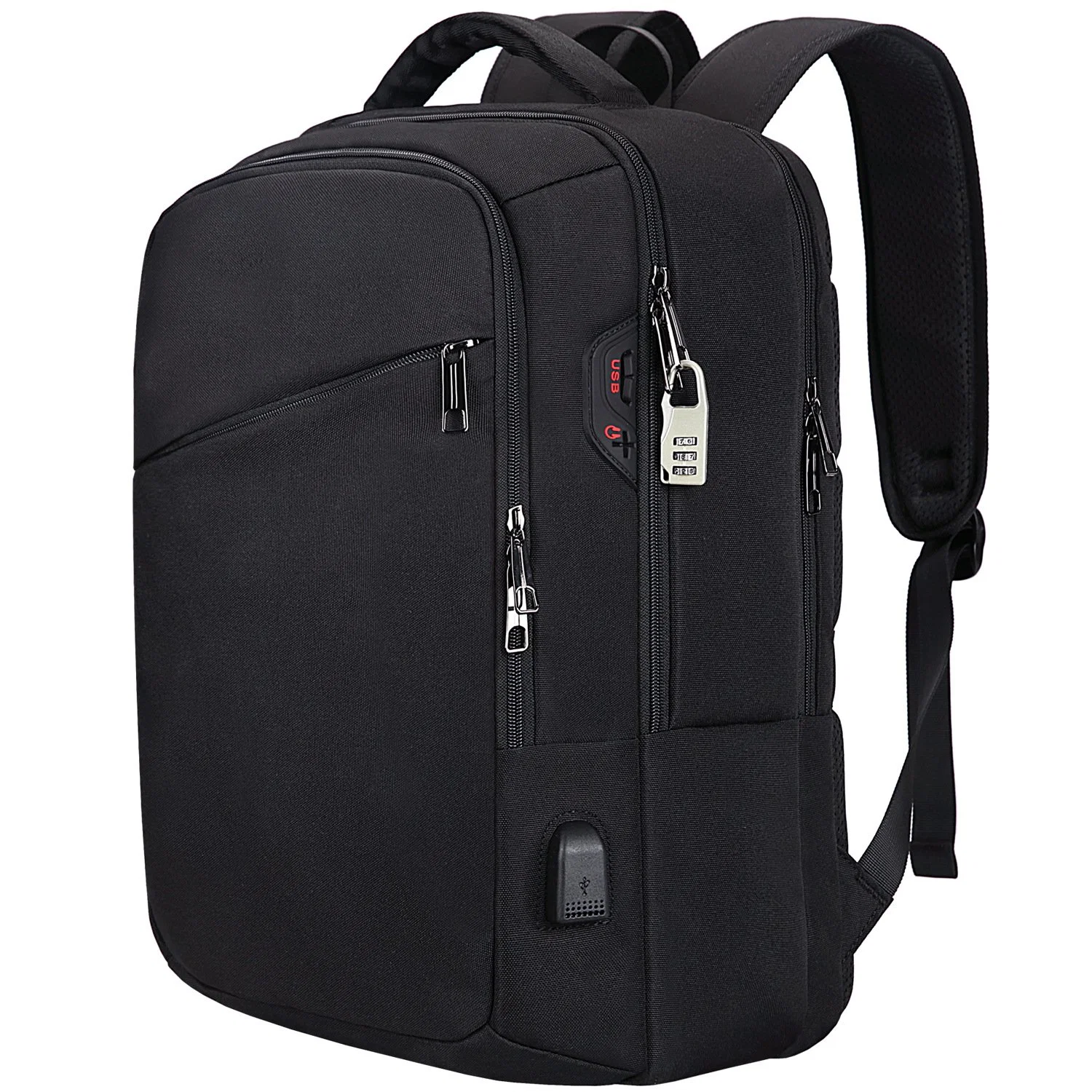 Anti-Theft-Tasche Herren Laptop Rucksack Travel Backpack Damen Große Kapazität Business USB Charge College Student School Schultertaschen