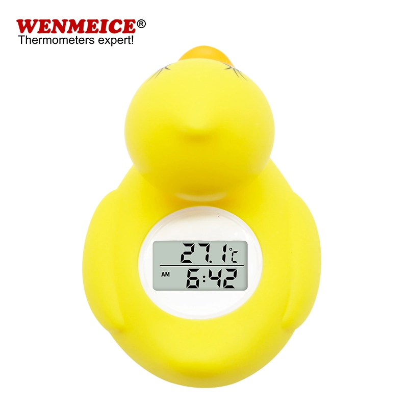 0-60 &deg; C Digital Baby Thermometer Infant Baby Bath Float Toy Safety Temperature Thermometer Yellow Duck Thermometer