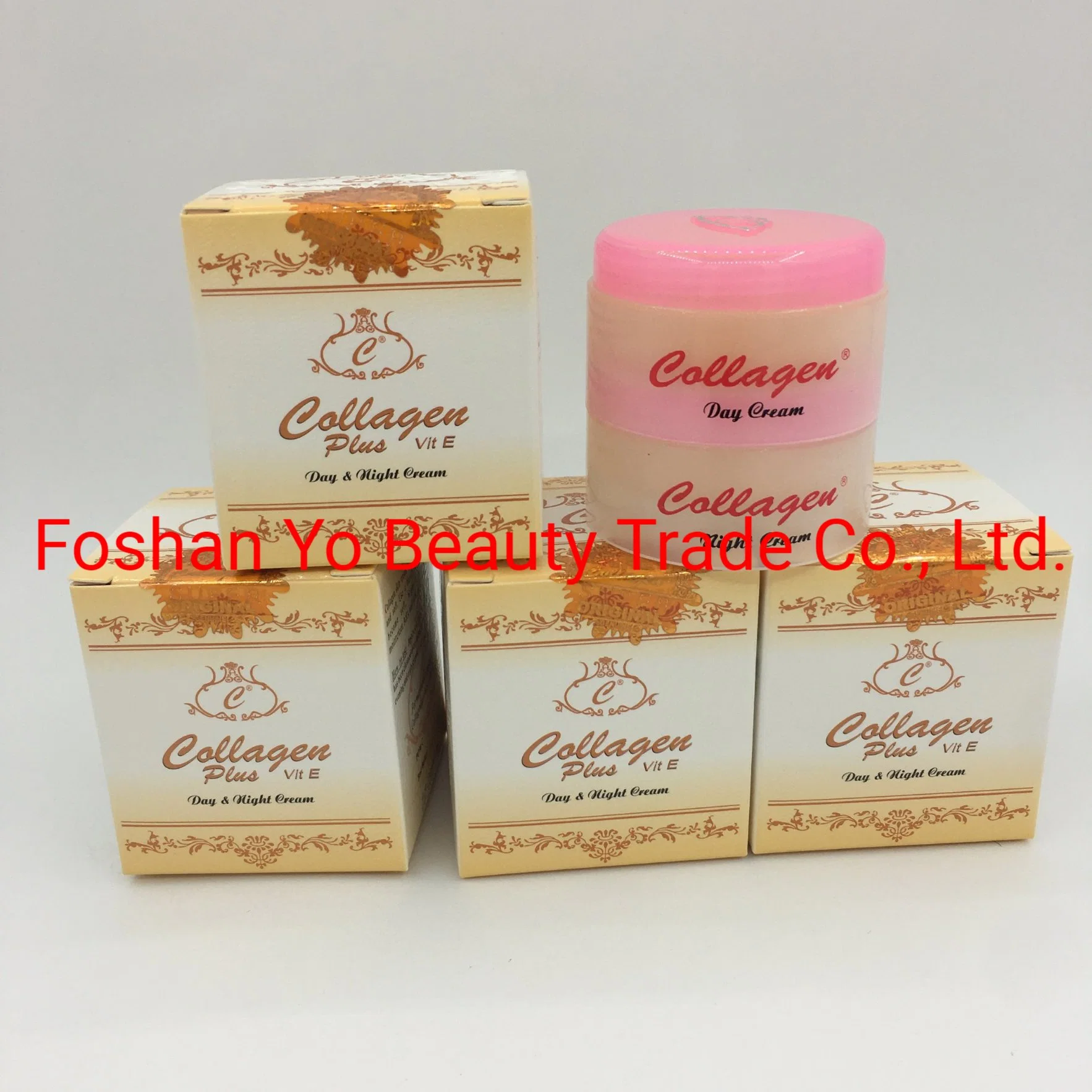 Collagen Plus Day & Night Facial Whitening Cream with Good Price Gold Sticker