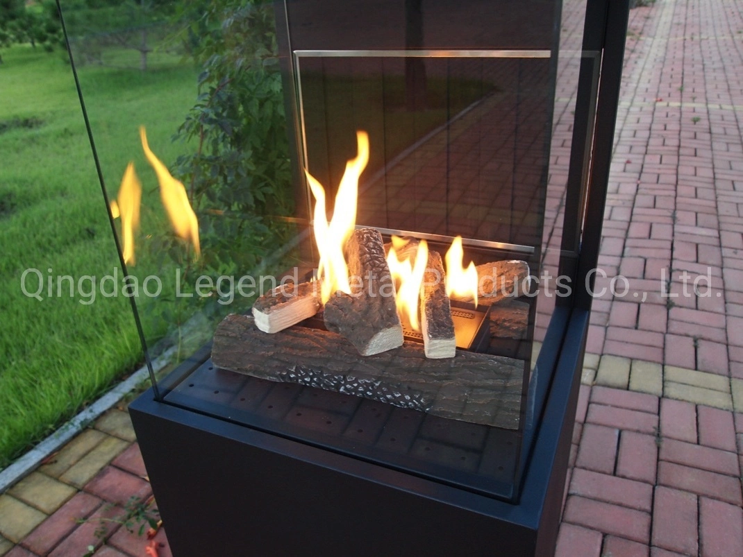 Beweglicher Outdoor Patio Heizer mit einstellbarer Flamme mit Glasblick Für den Garten