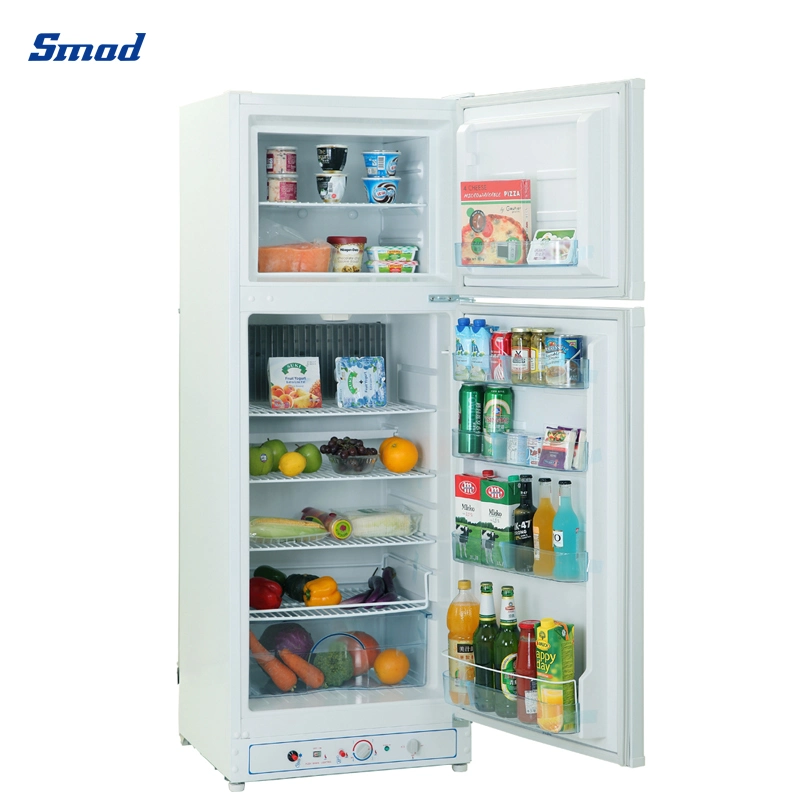 Wholesale/Supplier Outdoor Mobile Domestic LPG Gas Kerosene Electric 3 Way Powered Keep Food Fresh Double Door Upright Kitchen Absorption Refrigerator for Sale