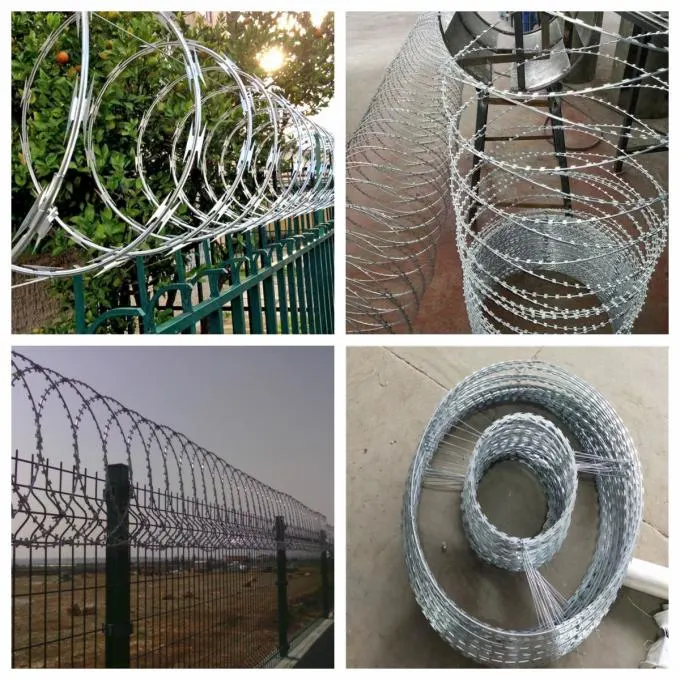 Galvanized Steel Razor Barbed Wire /Galvanized Pretend Razor Barbed Wire Construction Fence Barbed Wire