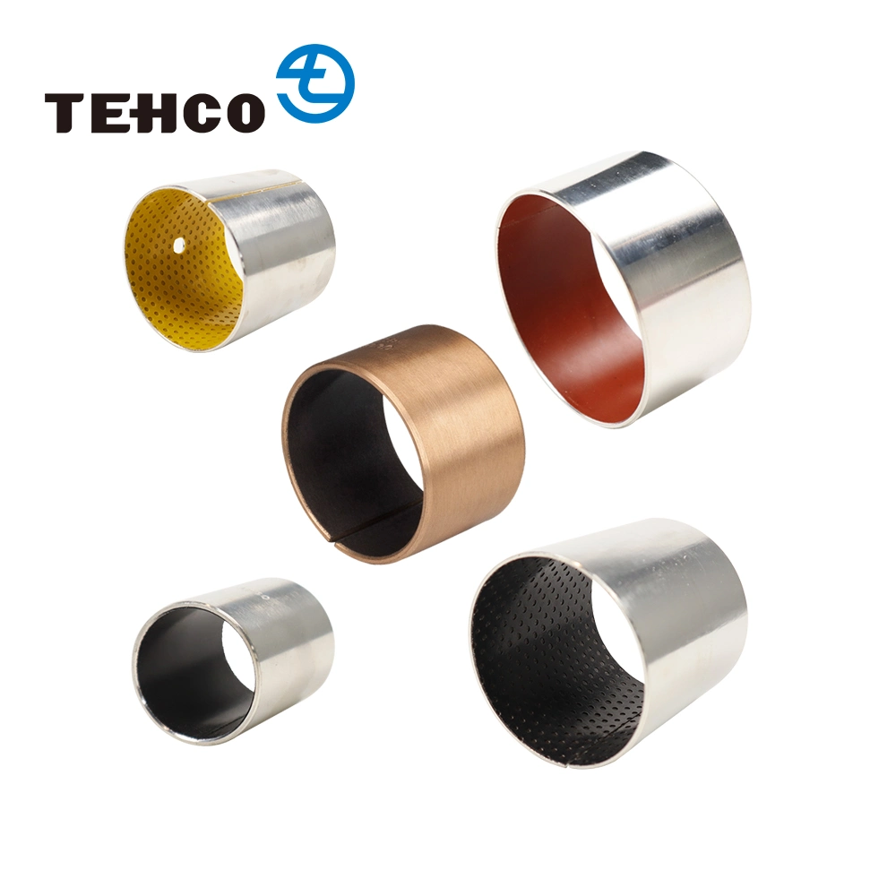 TCB100 Steel DU Sleeve Self Lubricating Oilless Metal PTFE Bush DIN1494 Standard Print Machine Oil Sliding Pap Bushing Bearing