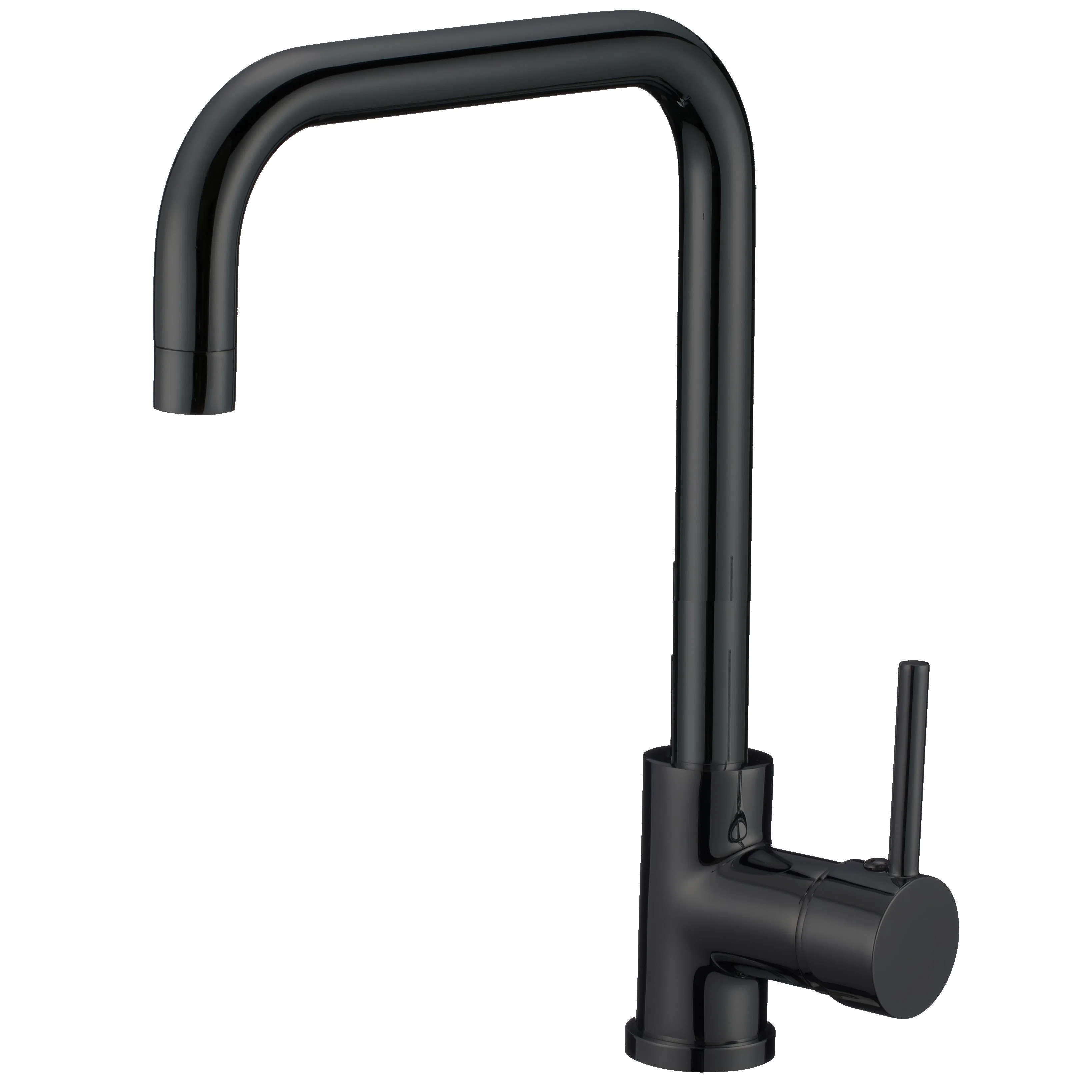 Saque el grifo de cocina de latón de pulverización Mezclador de lavabo Color Negro mate plateado Hj-82h33-MB