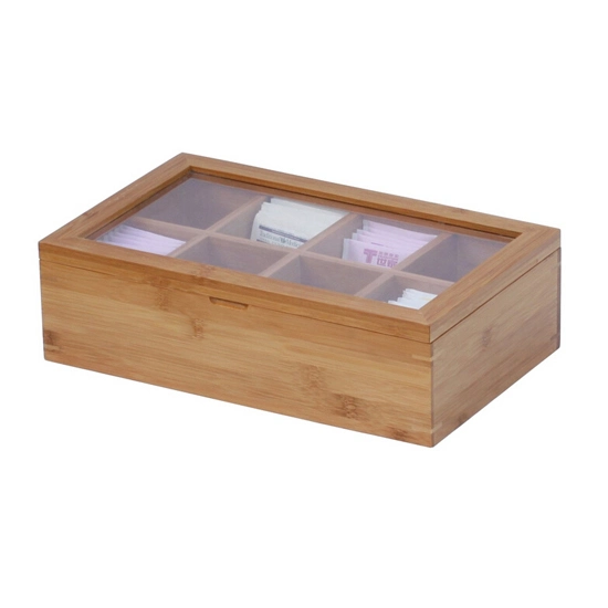 Customized Bamboo Wooden Box with Acrylic Glass Lid