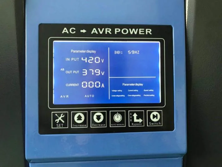 Elevada eficiência 380 V/400 V/415 V/440 V AC regulador de tensão automático AVR 10 kVA - 4000 kVA