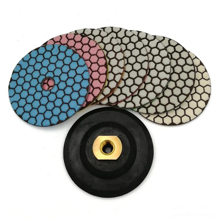 Diamond Flexible Dry Polishing Pad 4 Inch D100mm Buffing Pads Stone Polishing Wheel Dry Polishing Disc for Angle Grinder 10PCS