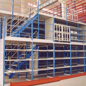CE Certification Q235B Steel Mezzanine Rack OEM with Guardrail Stair Mezzanine Floor Racking