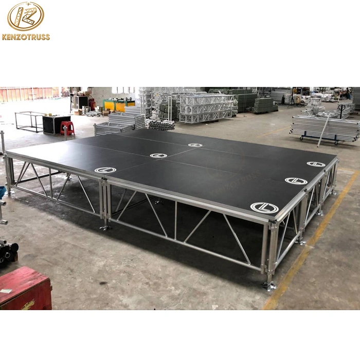 Aluminum Portable Modular Outdoor Event Moving Wood Truss Stage