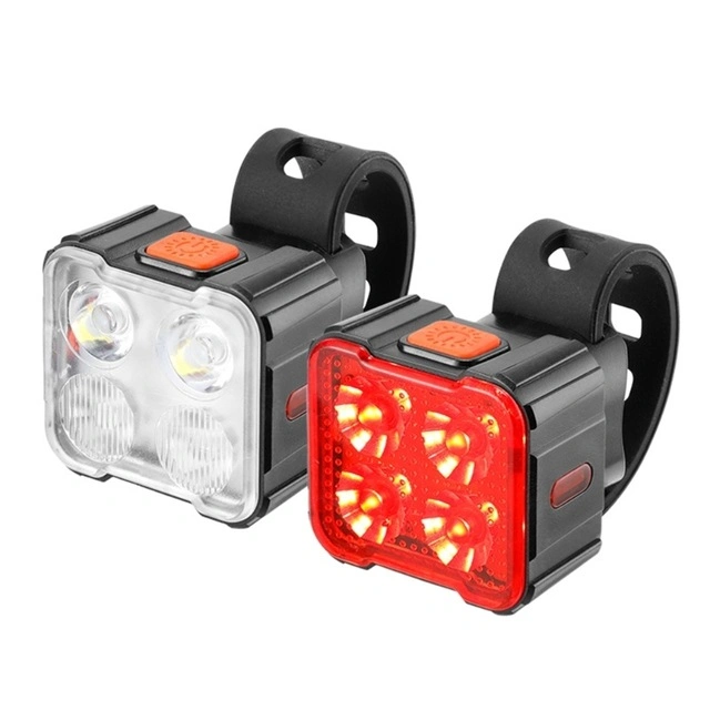 USB Rechargeable Mountain Bicycle Light Waterproof Bike Front and Rear Bike Lights