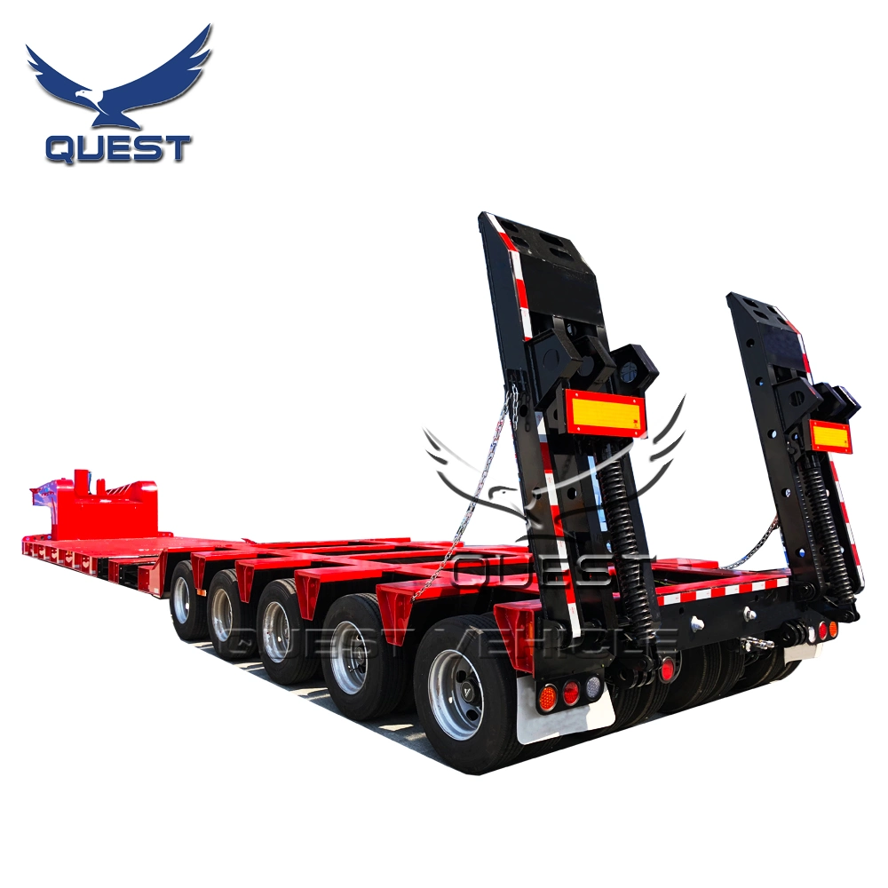 5 Axle 10 Axle 120 Ton 150 Tons Heavy Duty Gooseneck Low Loader/Lowbed/ Lowboy Low Bed Trailer Truck Semi Trailers for Excavator Transport