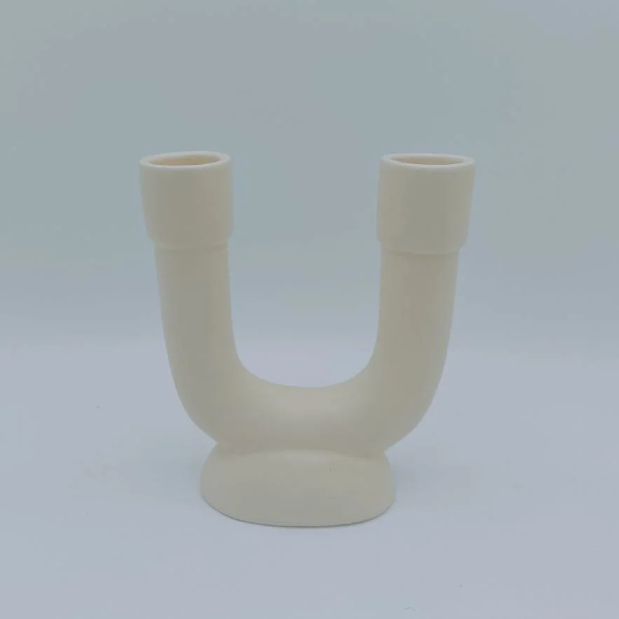 Modern Minimalist Abstract Geometric Ceramic Candle Stand Candlestick Candleholder